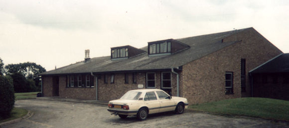 Completed school with "Frogeye" roof lights  - a source of many leaks